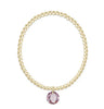 Classic Gold 3mm Bracelet - Reflection Small Charm