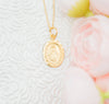 Gold Plated Miraculous Medal Necklace for Girls & Kids