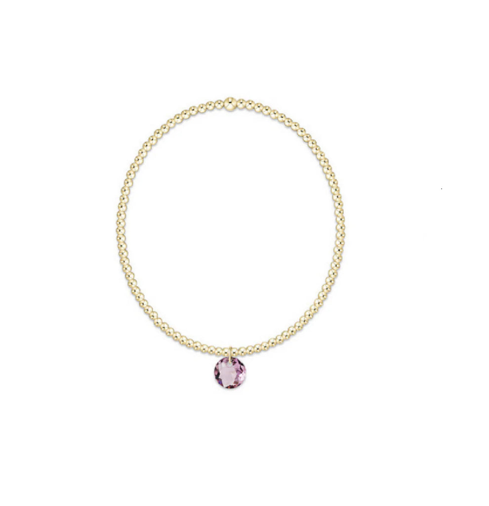Classic Gold 2mm Bracelet - Reflection Small Charm