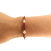 Maroon Pearl Stretch Bracelet