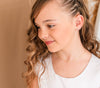 14K Gold-Plated Girls Horizontal Cross Necklace Kids & Women