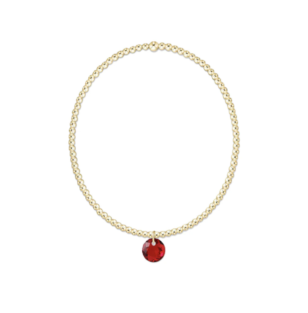 Classic Gold 2mm Bracelet - Reflection Small Charm