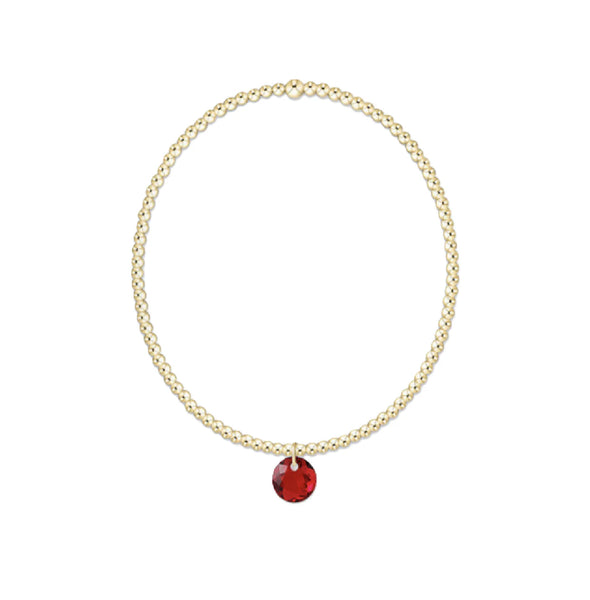 Classic Gold 2mm Bracelet - Reflection Small Charm
