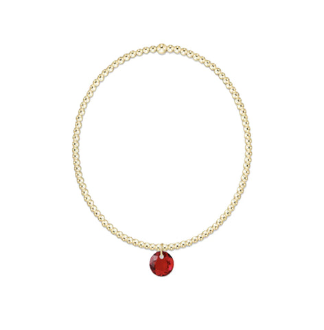 Classic Gold 2mm Bracelet - Reflection Small Charm