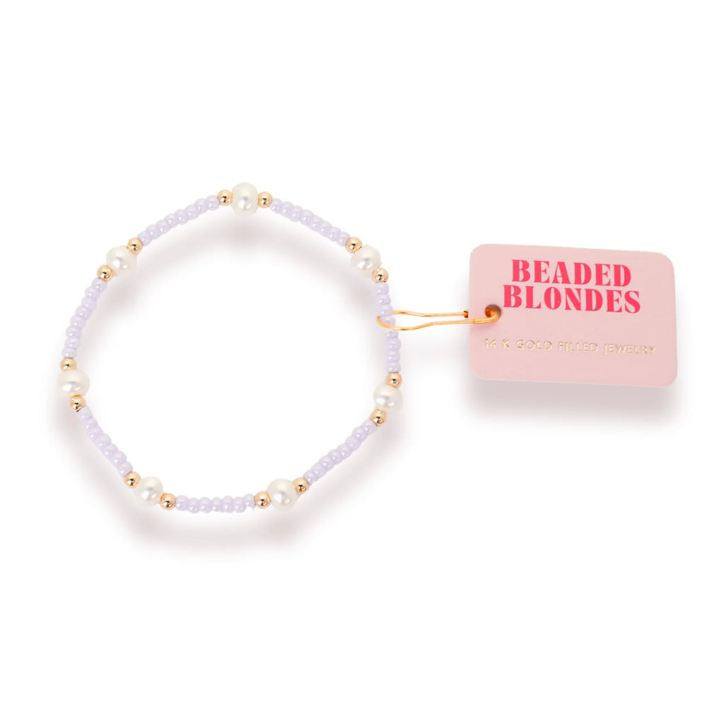 Pastel Lilac Pearl Stretch Bracelet