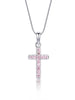 Sterling Silver CZ Cross Necklace