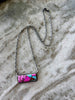 Navajo Handmade Cotton Candy Sterling Silver Bar Necklace by Donovan Nez