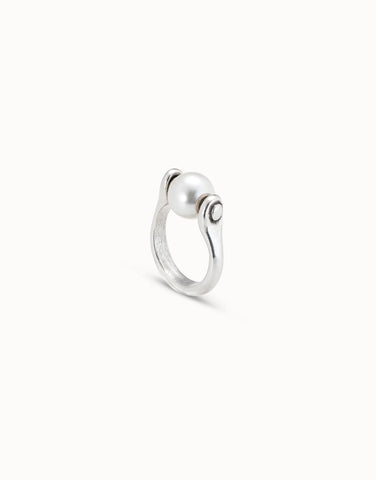 Pearl Silver Spinner Ring