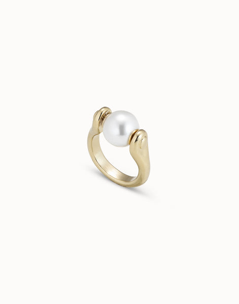 Pearl Gold Spinner Ring