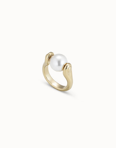 Pearl Gold Spinner Ring