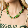 Amalfi Statement Necklace in Green Apple Multi