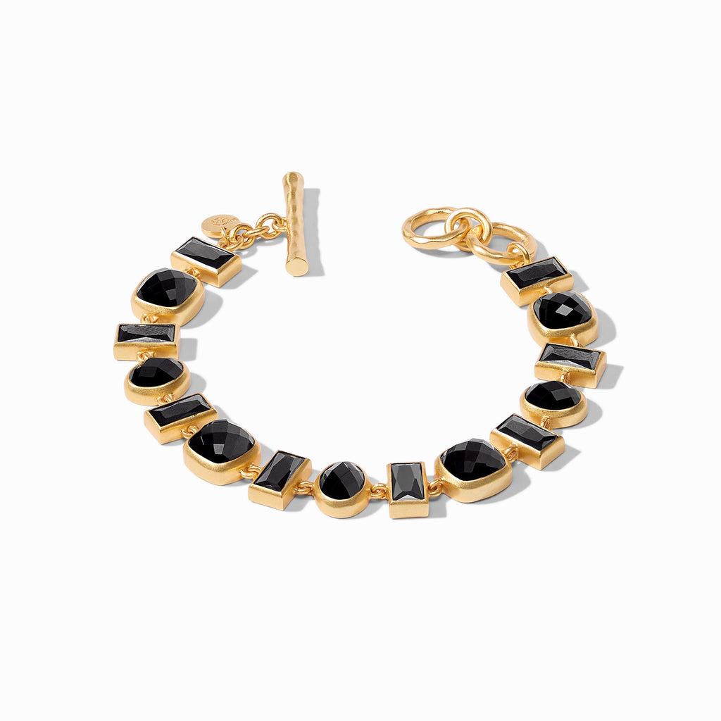 Antonia Tennis Bracelet Obsidian Black