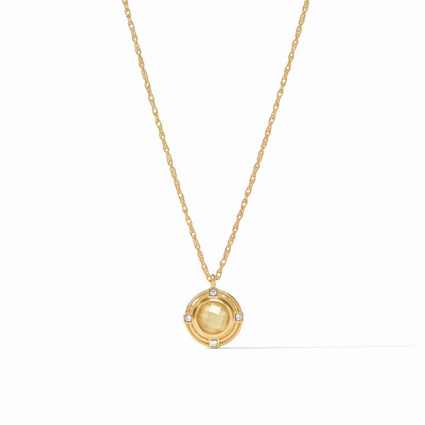 Astor Solitaire Necklace in Iridescent Champagne