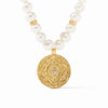 Astor Statement Pearl Necklace in Iridescent Champagne