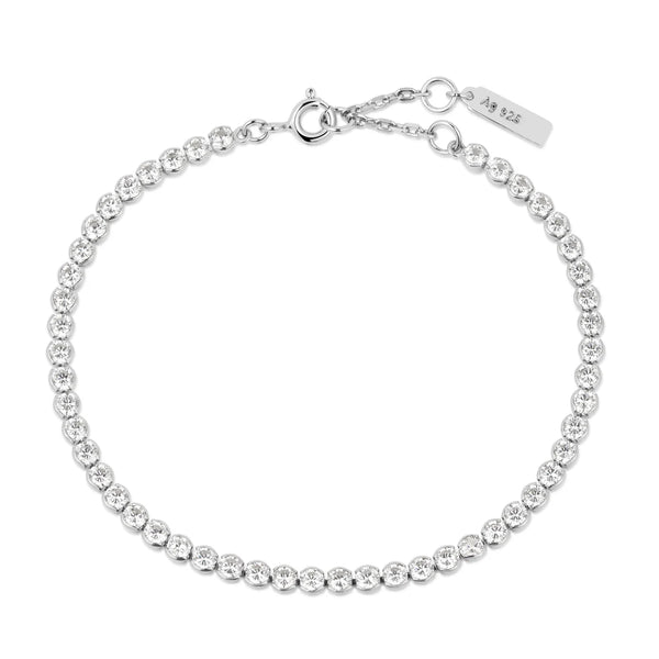 CZ Row Bezel Set Bracelet