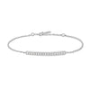 Silver Pavé CZ Bar Bracelet