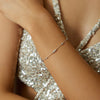 Silver Sparkling Bezel CZ Station Bracelet