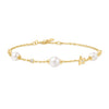 Gold Shell Pearl & Star Station Bracelet