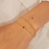 Gold Crimson Solitare Bracelet