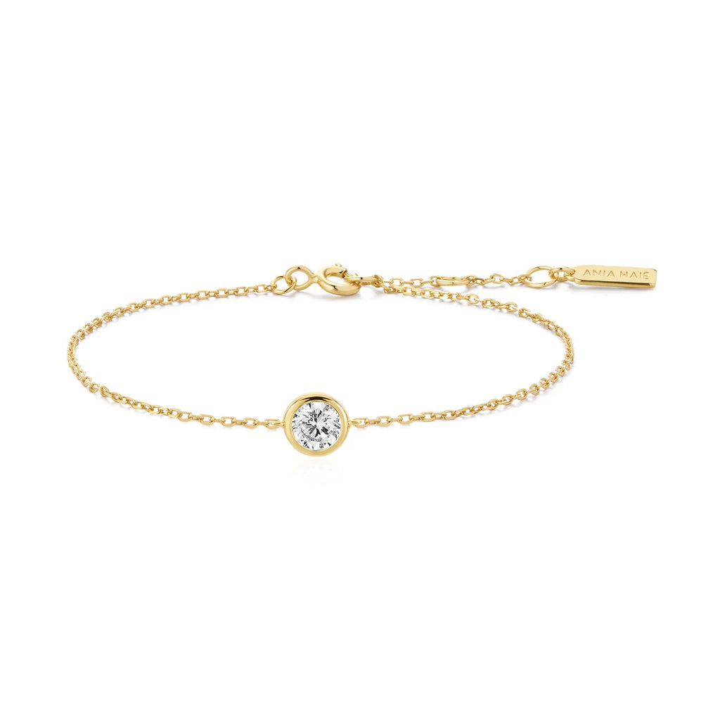 Gold Just You CZ Solitare Bracelet