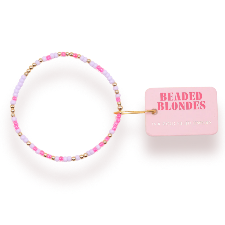 Kids Hot Pink & Lilac Sprinkle Bracelet
