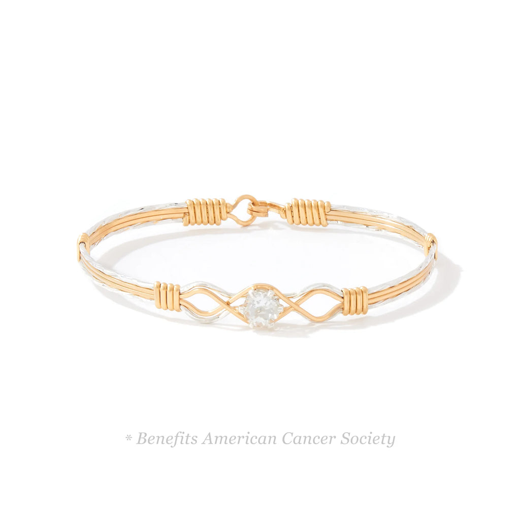 One Day at a Time Bracelet - April White Topaz
