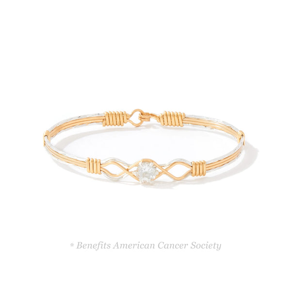 One Day at a Time Bracelet - April White Topaz