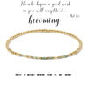 Becoming Philippians 1:6 Morse Code Stretch Bracelet