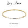 Boy Mama Morse Code Stretch Bracelet