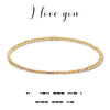 I Love You Morse Code Stretch Bracelet