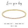 Love you Big Morse Code Stretch Bracelet