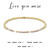 Love you More Morse Code Stretch Bracelet
