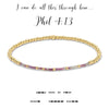 Philippians 4:13 {I can do all things through Him...} Morse Code Stretch Bracelet