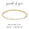 Proud of You Morse Code Stretch Bracelet
