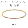 Psalm 91:11 {He will command His angels to guard you...} Morse Code Stretch Bracelet