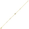 Floral Diamond & Pearl Chain Bracelet