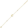Cutout Heart & Diamond Station Bracelet