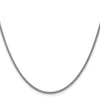 14K White Gold 24 inch 2mm Semi-Solid 3-Wire Wheat with Lobster Clasp Chain