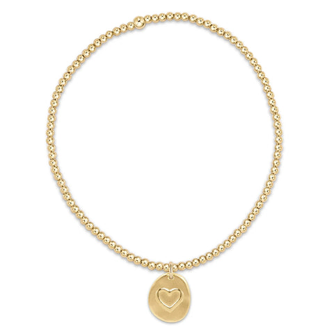 Classic Gold 2mm Bead Bracelet - Inspire Love Small Gold Charm