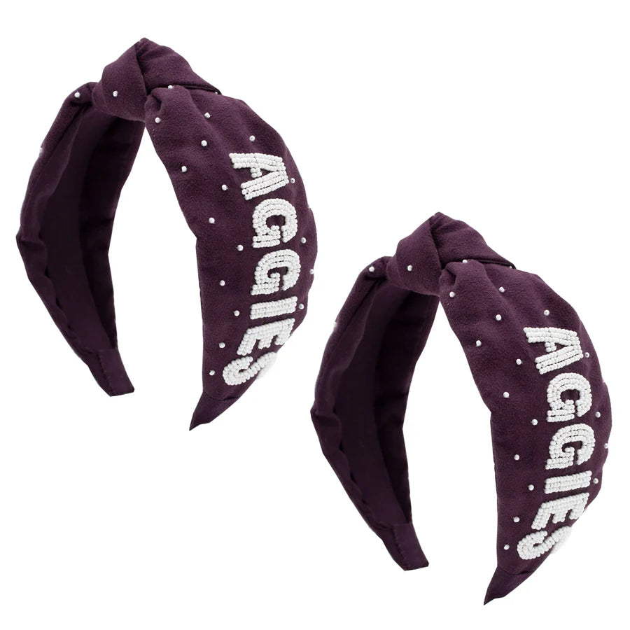 Aggies Beaded Headband