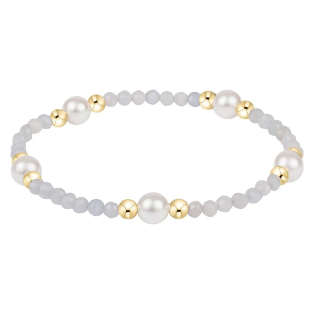 Purpose Pearl 6mm Gem Bracelet - Aquamarine