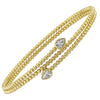Pear Cut Diamond Bezel Bead Wrap Bangle