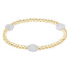 Admire Gold 3mm Bead Bracelet in Aquamarine