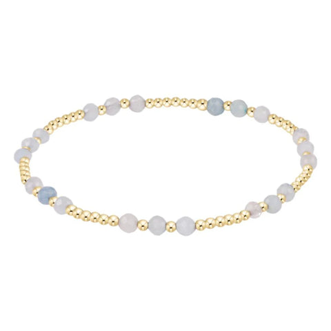 Joy Gem 3mm Bracelet - Aquamarine