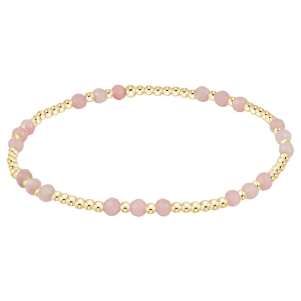 Joy Gem 3mm Bracelet - Pink Opal