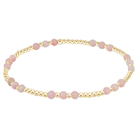 Joy Gem 3mm Bracelet - Pink Opal