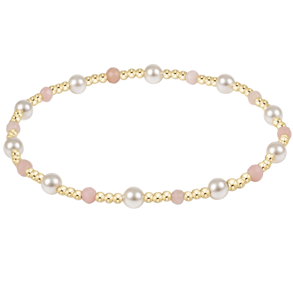 Pearl Sincerity 4mm Gem Bracelet in Pink Opal