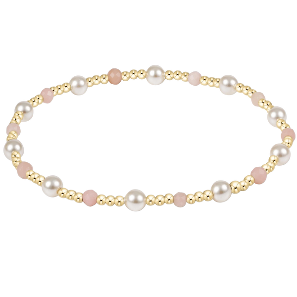Pearl Sincerity 4mm Gem Bracelet in Pink Opal