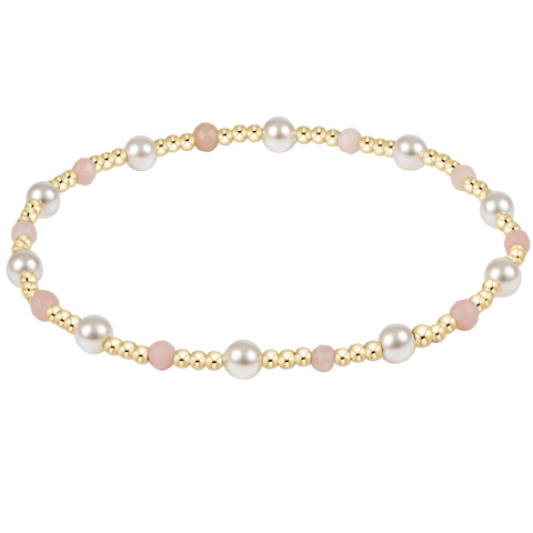 Pearl Sincerity 4mm Gem Bracelet in Pink Opal