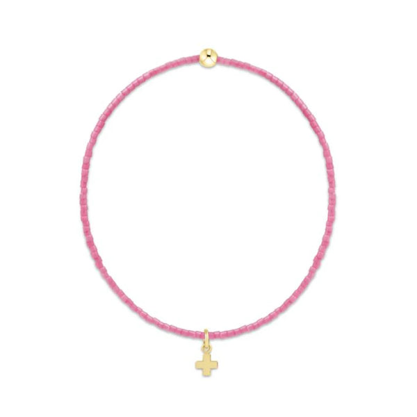 Hope Classic with Signature Cross Small Gold Charm in Bubblegum